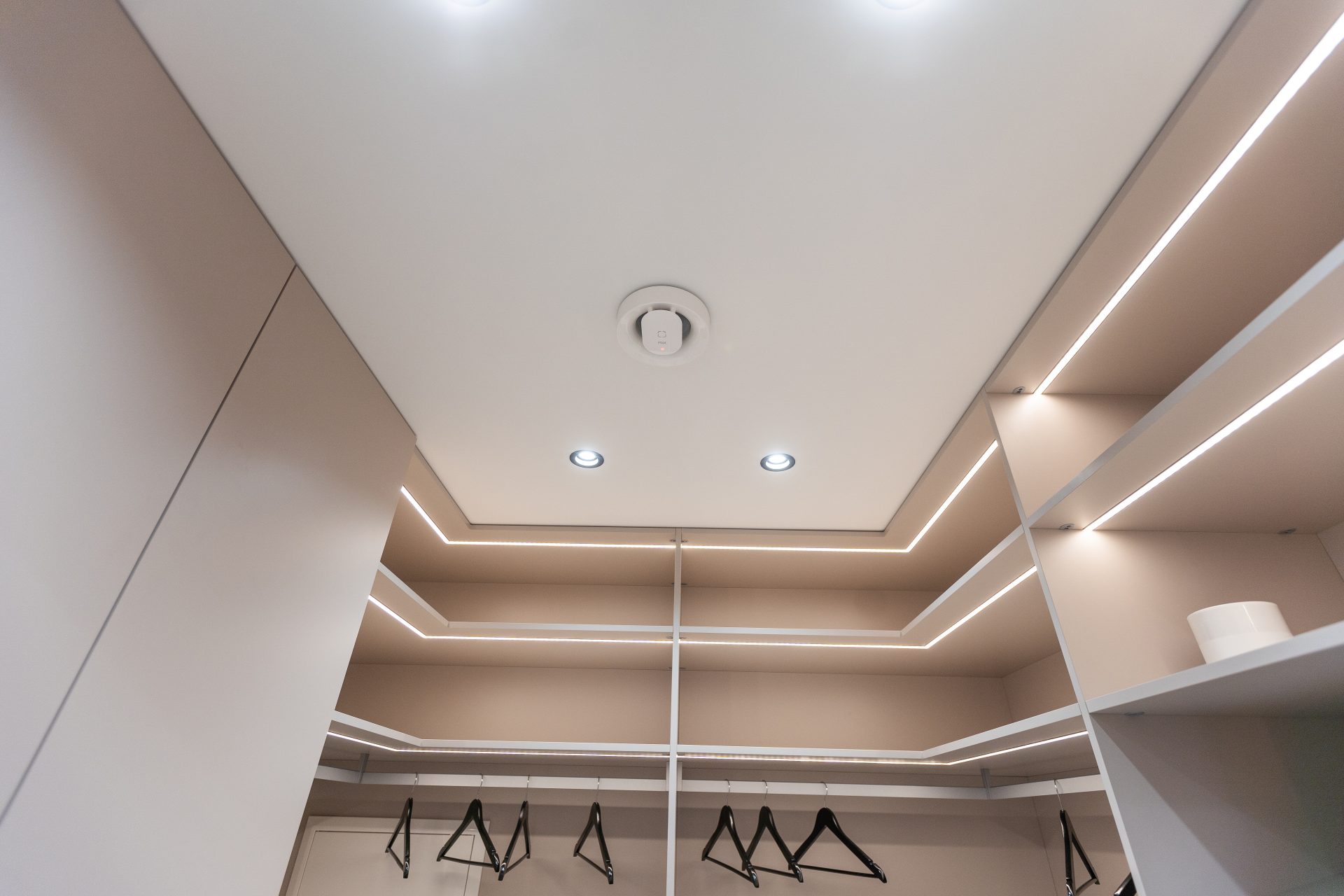 LED lighting in a home.