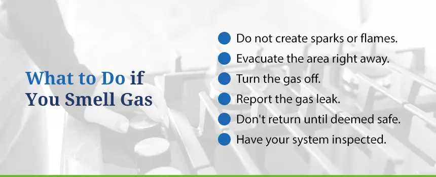what to do if you smell gas in your home