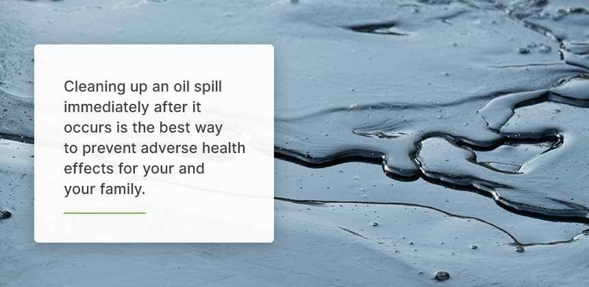 clean up a heating oil spill
