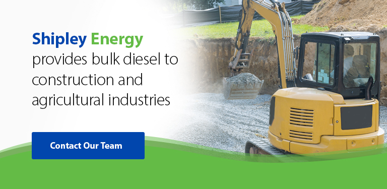 Temporary diesel deliveries to construction and agriculture by Shipley Energy