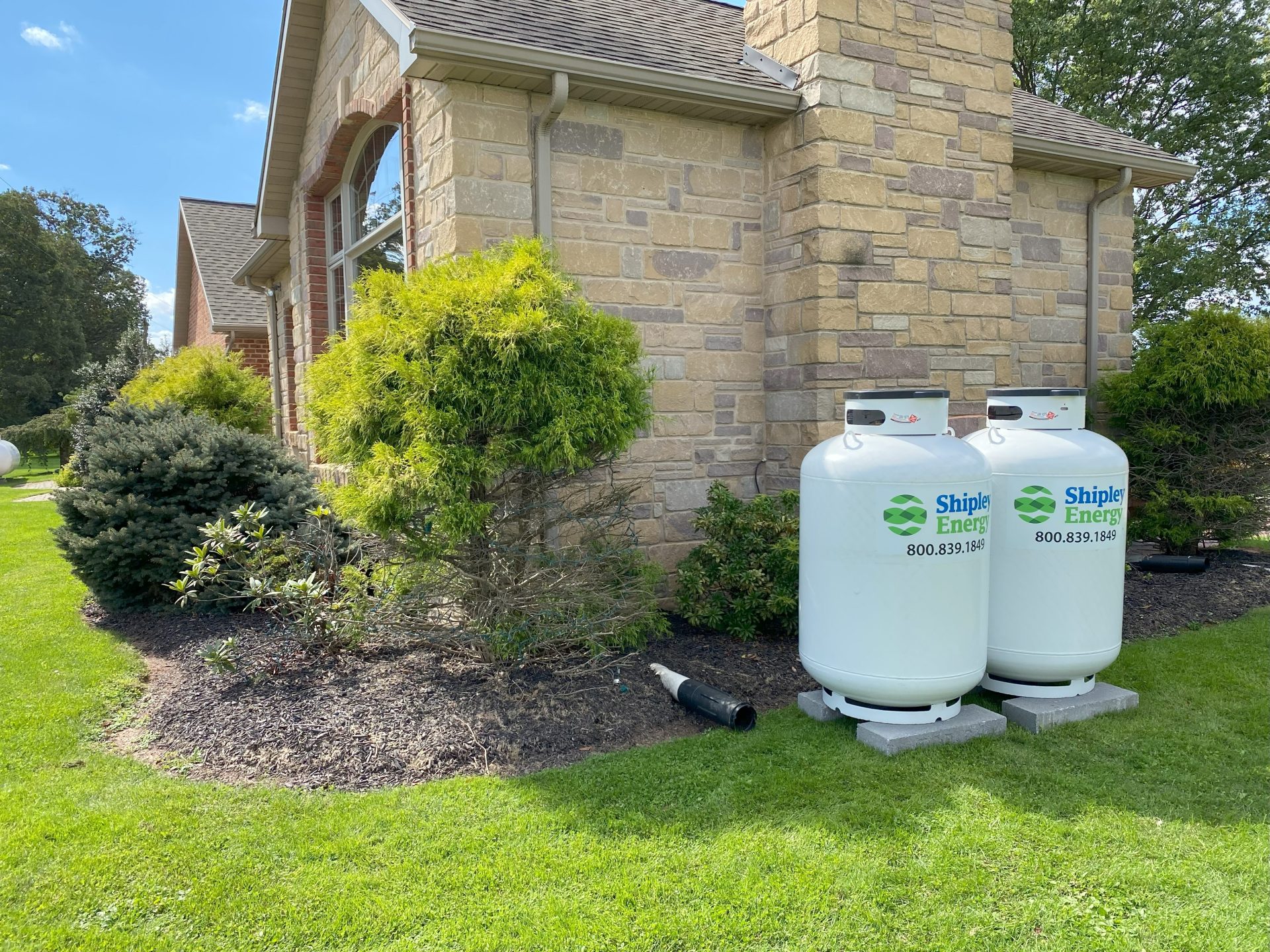 propane tanks at a residential home