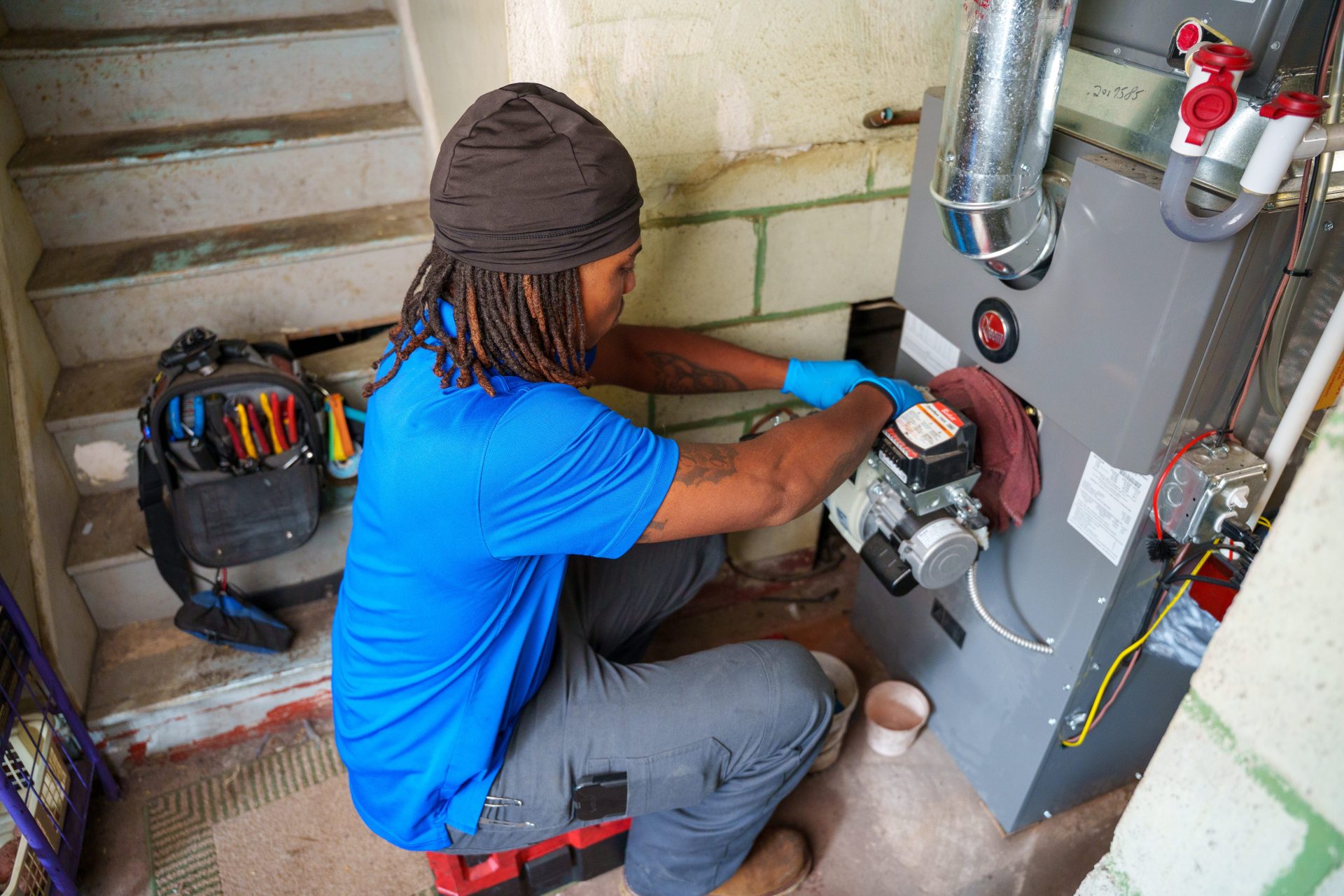 A furnace tune-up with a Shipley Energy technician