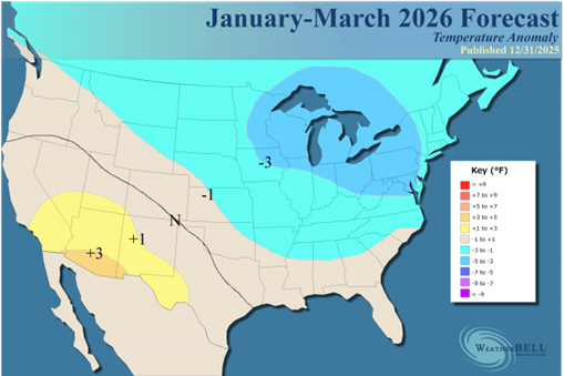 January weather forecast