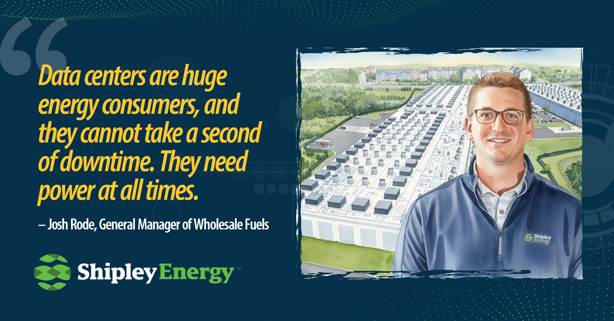 "Data centers are huge energy consumers, and they cannot take a second of downtime. They need power at all times." - Josh Rode, General Manager of Wholesale Fuels