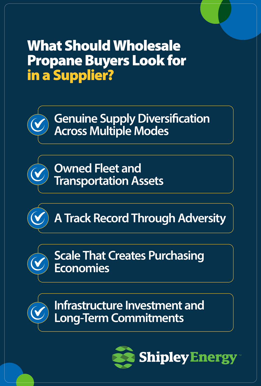 What should wholesale propane buyers look for in a supplier?